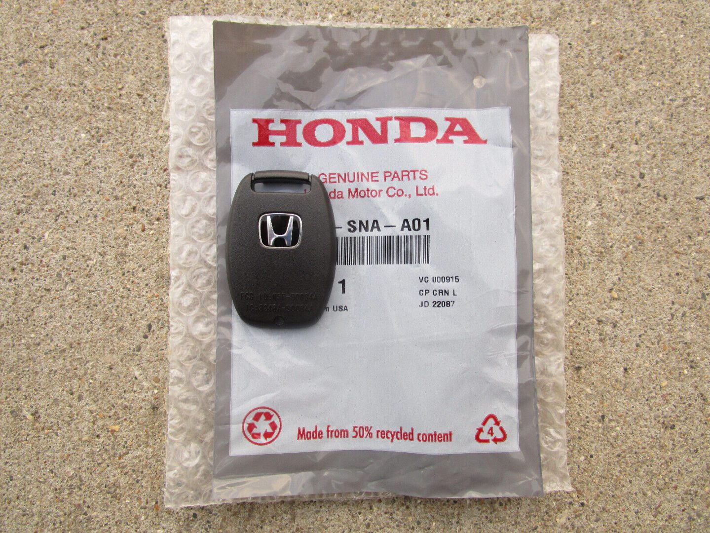 06 - 11 HONDA CIVIC MASTER KEY REMOTE TRANSMITTER BACK COVER OEM NEW ...